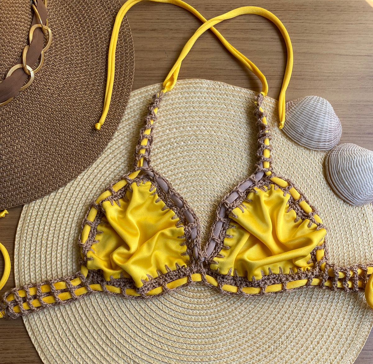 Sutiã Triângulo Yellow Shine 