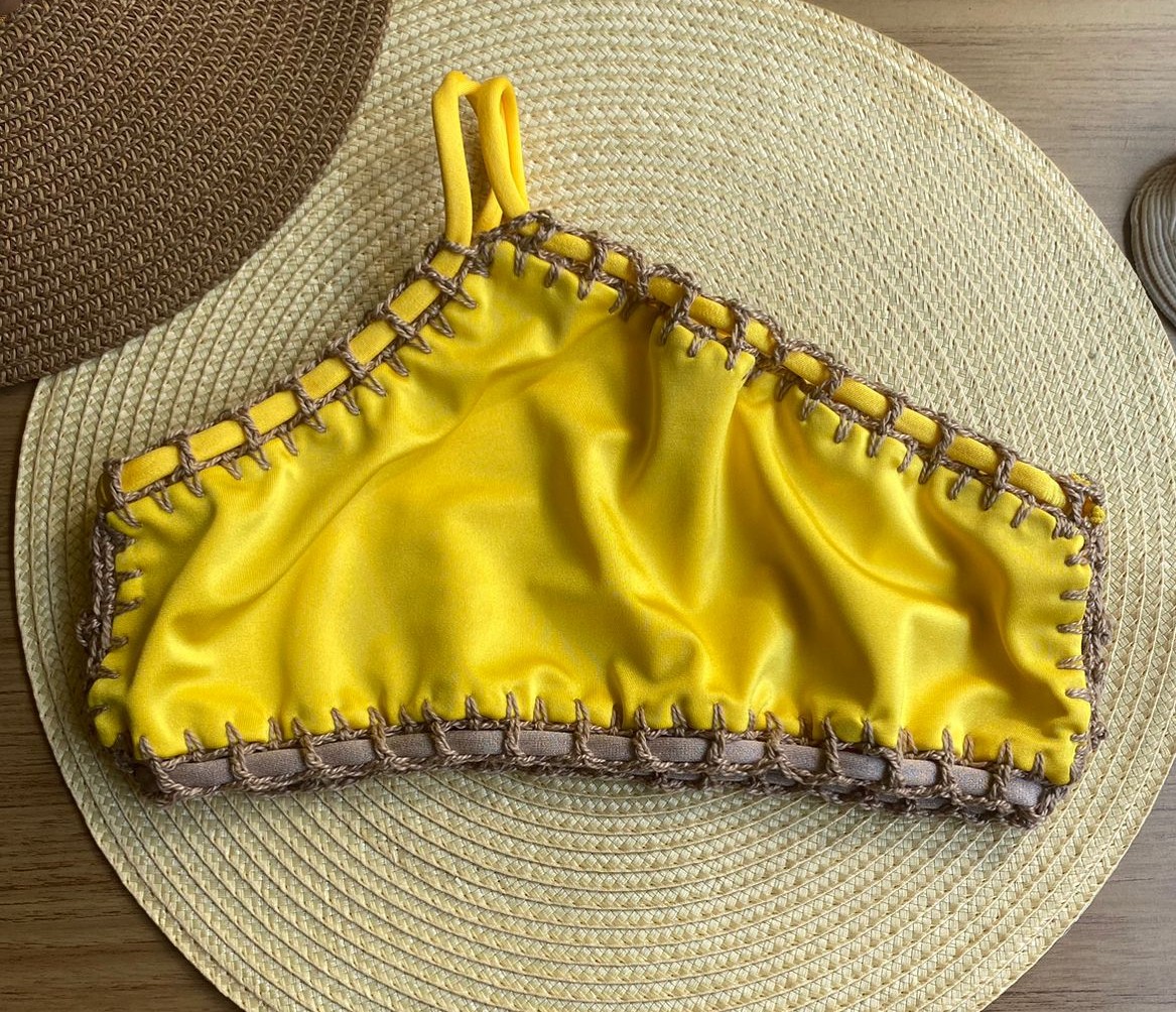 Top Alça Única Yellow Shine 