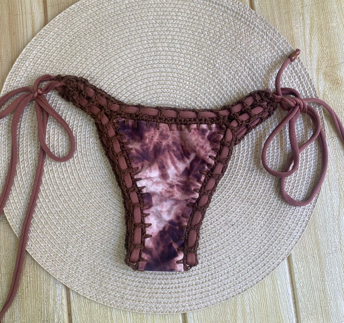 Calcinha Lacinho Capuccino Tie Die 