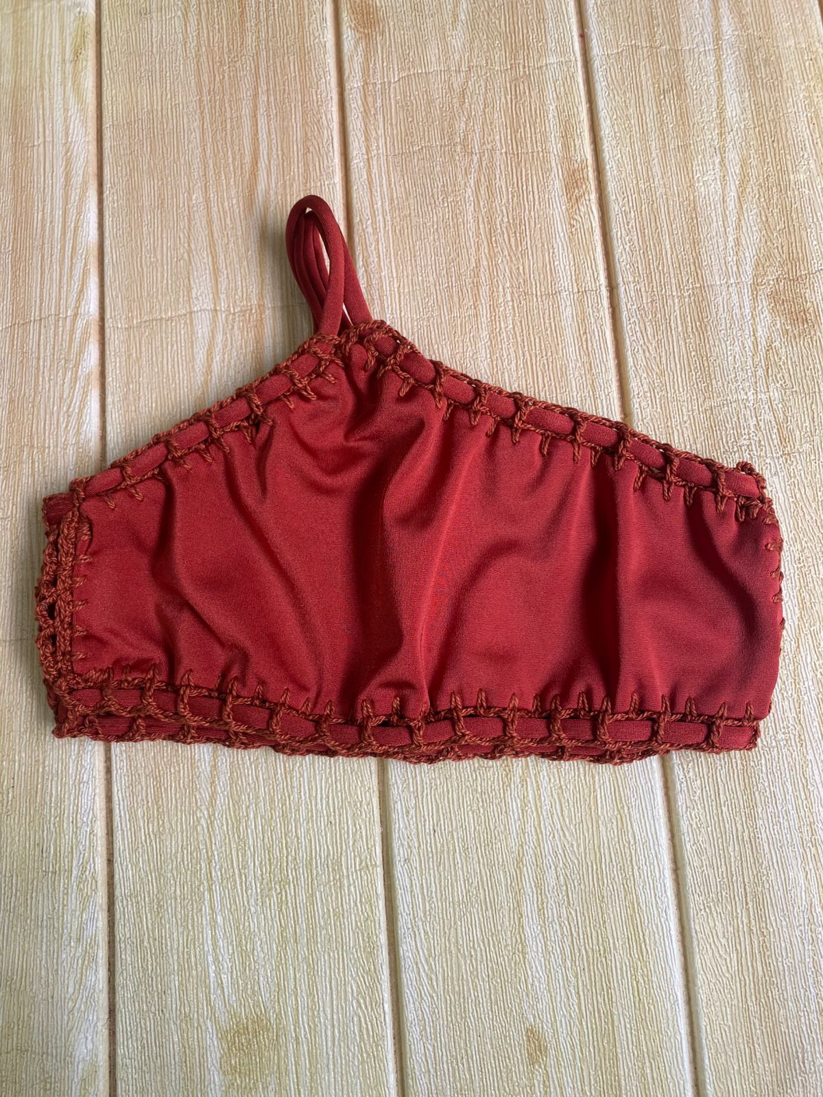 Top Alça Única Bordô 