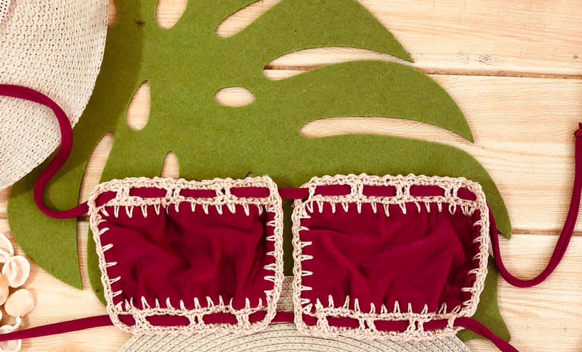 Sutiã Faixa Cortininha Cherry