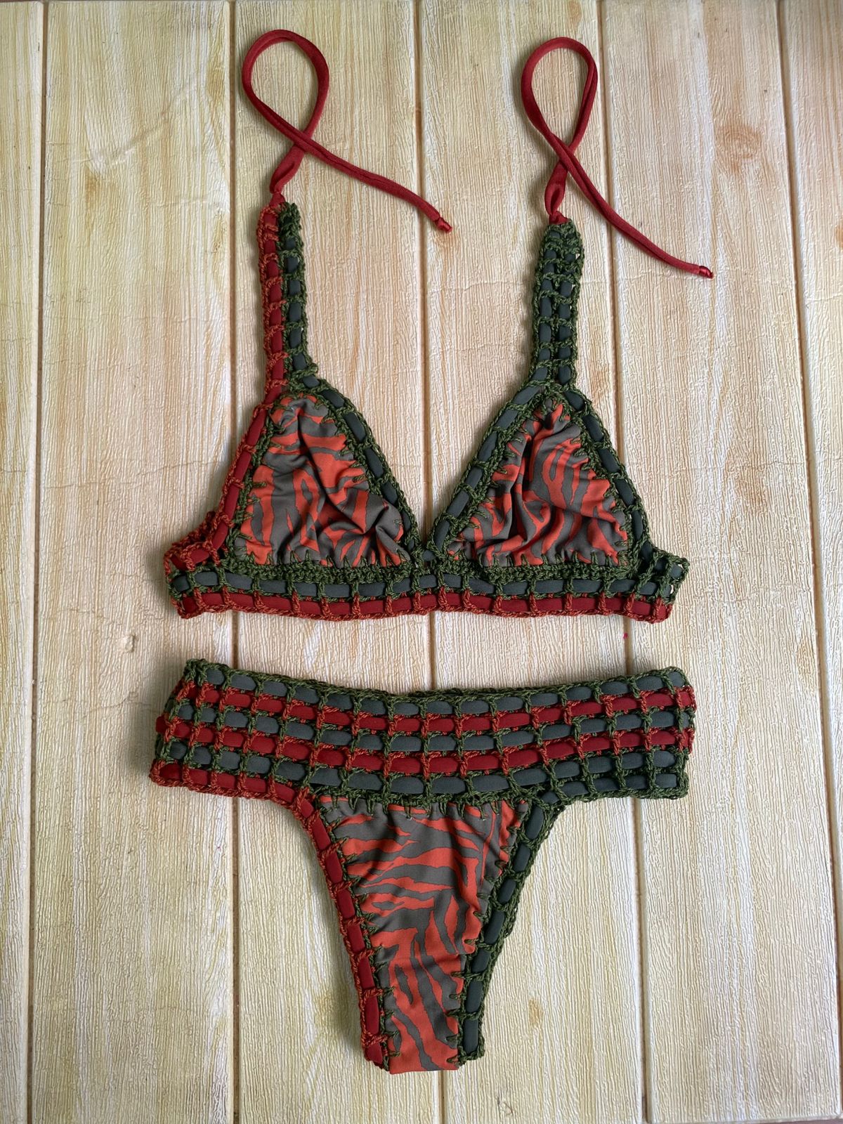 Biquíni Paradise Oliva Cinturada 