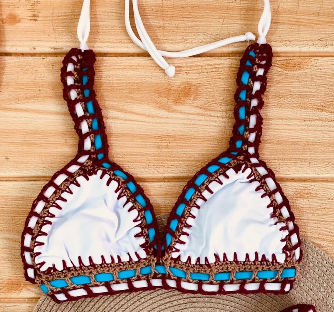 Sutiã Triângulo White Marsala 