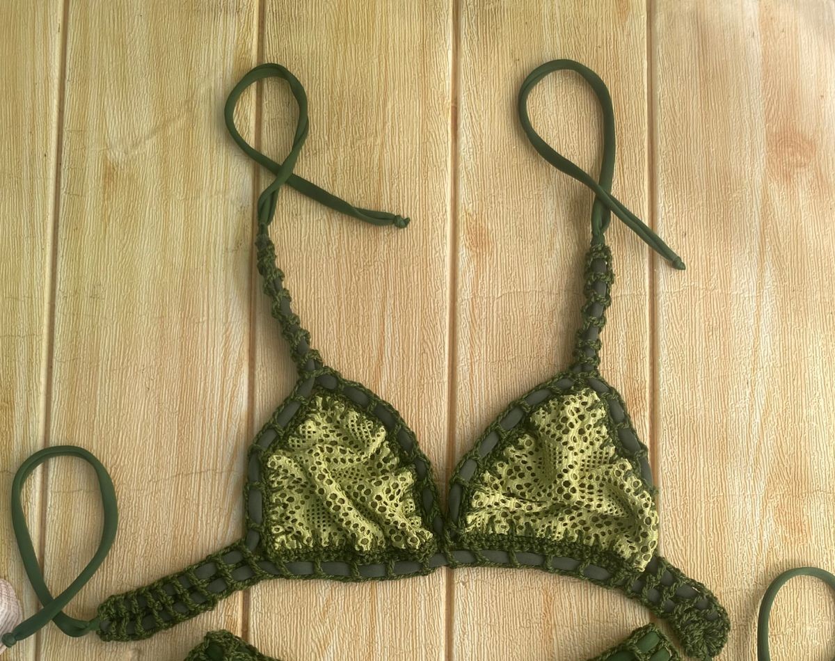 Sutiã Triângulo Botânico Rendado 