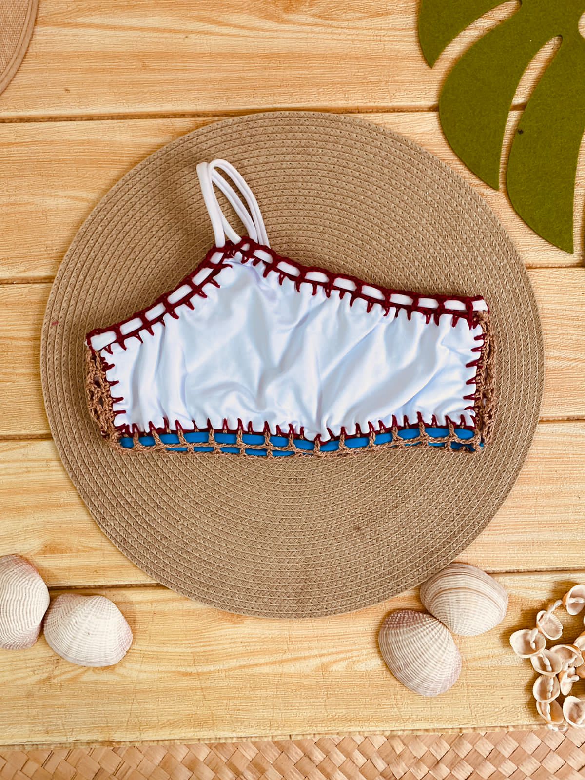 Top Alça Única White Marsala