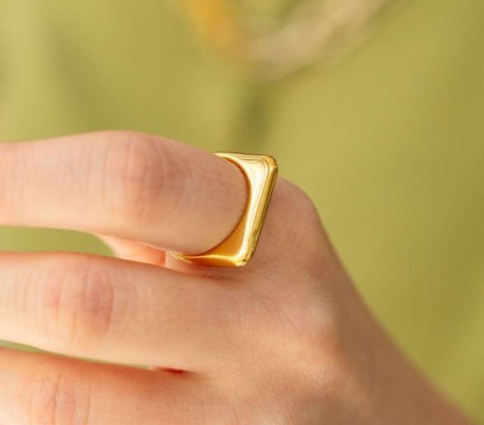 Anel Minimalista Ouro - An025