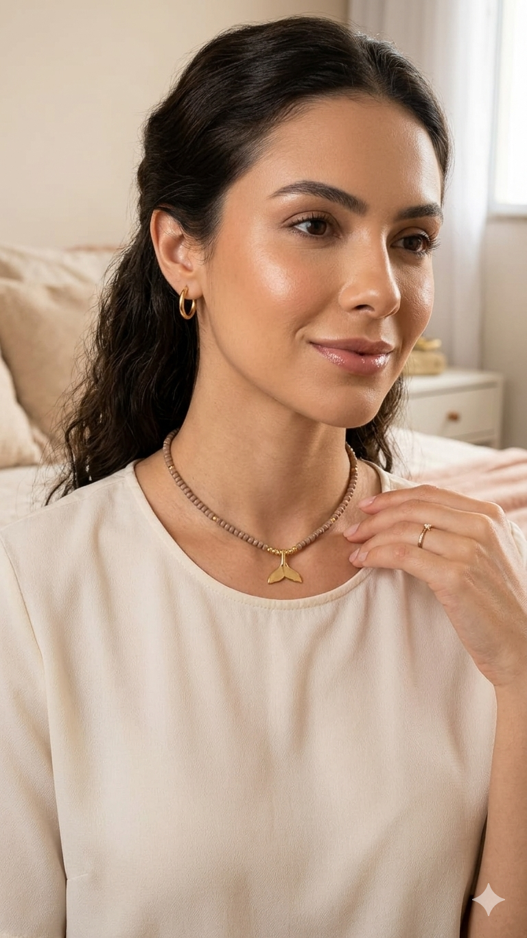 Chocker Beluga Bege - Ch085