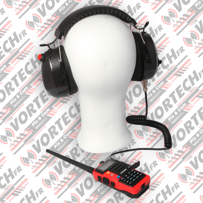 Casque radio antibruit avec microphone