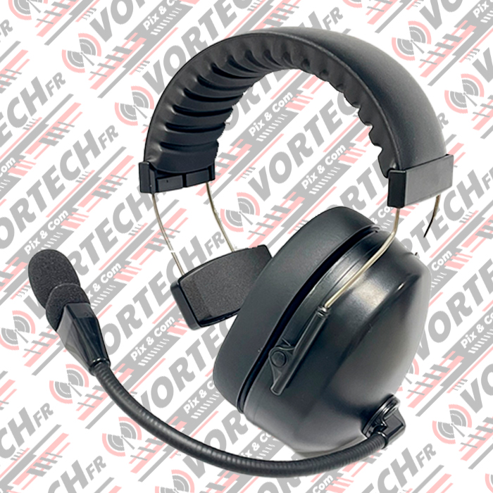Casque radio mono-oreille avec microphone