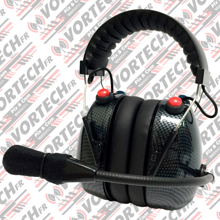 Casque double radio antibruit avec microphone