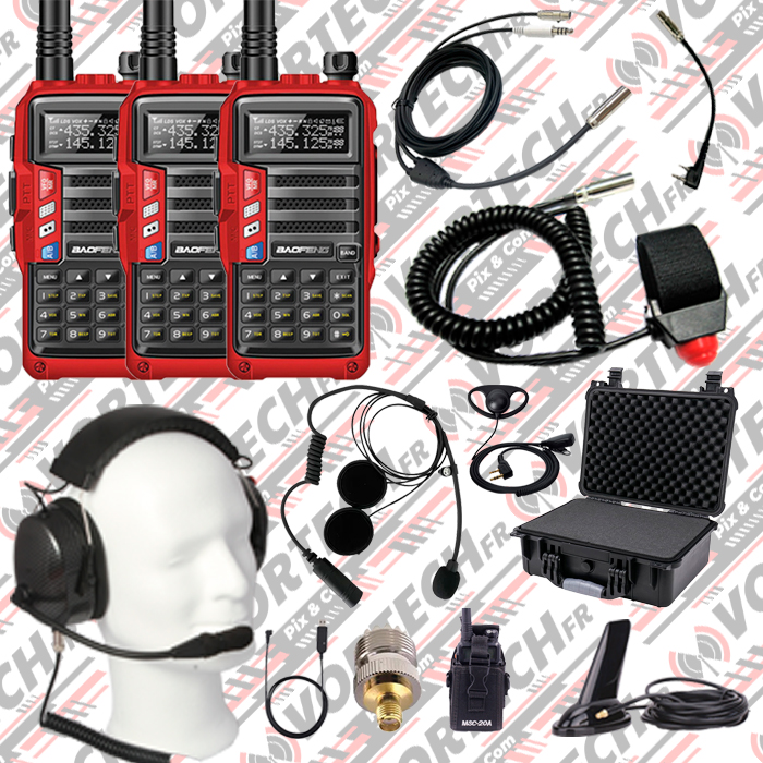 Kit 3 radio (Pilote + Spotter + Mécano + Caisse de transport)