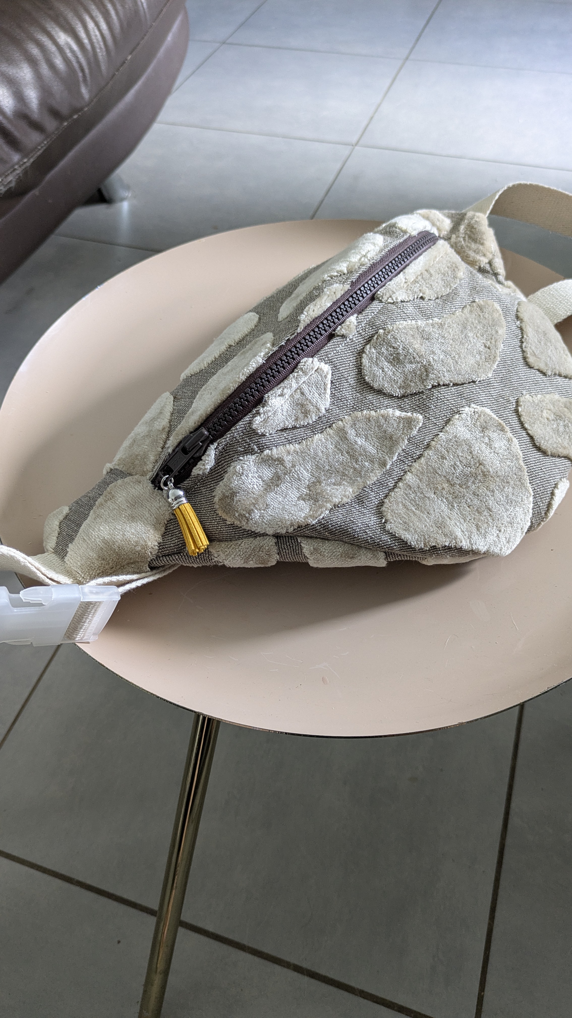 Sac banane à motifs texturés 