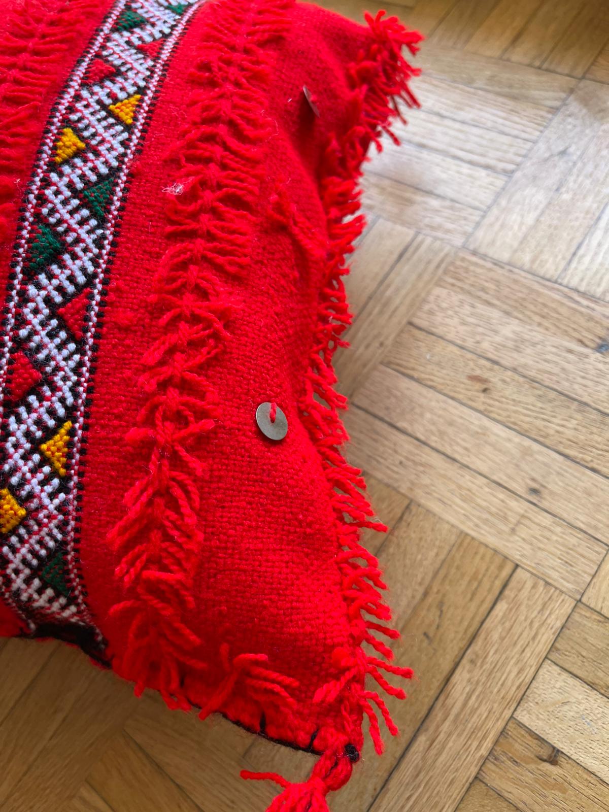 Coussin berbère rouge