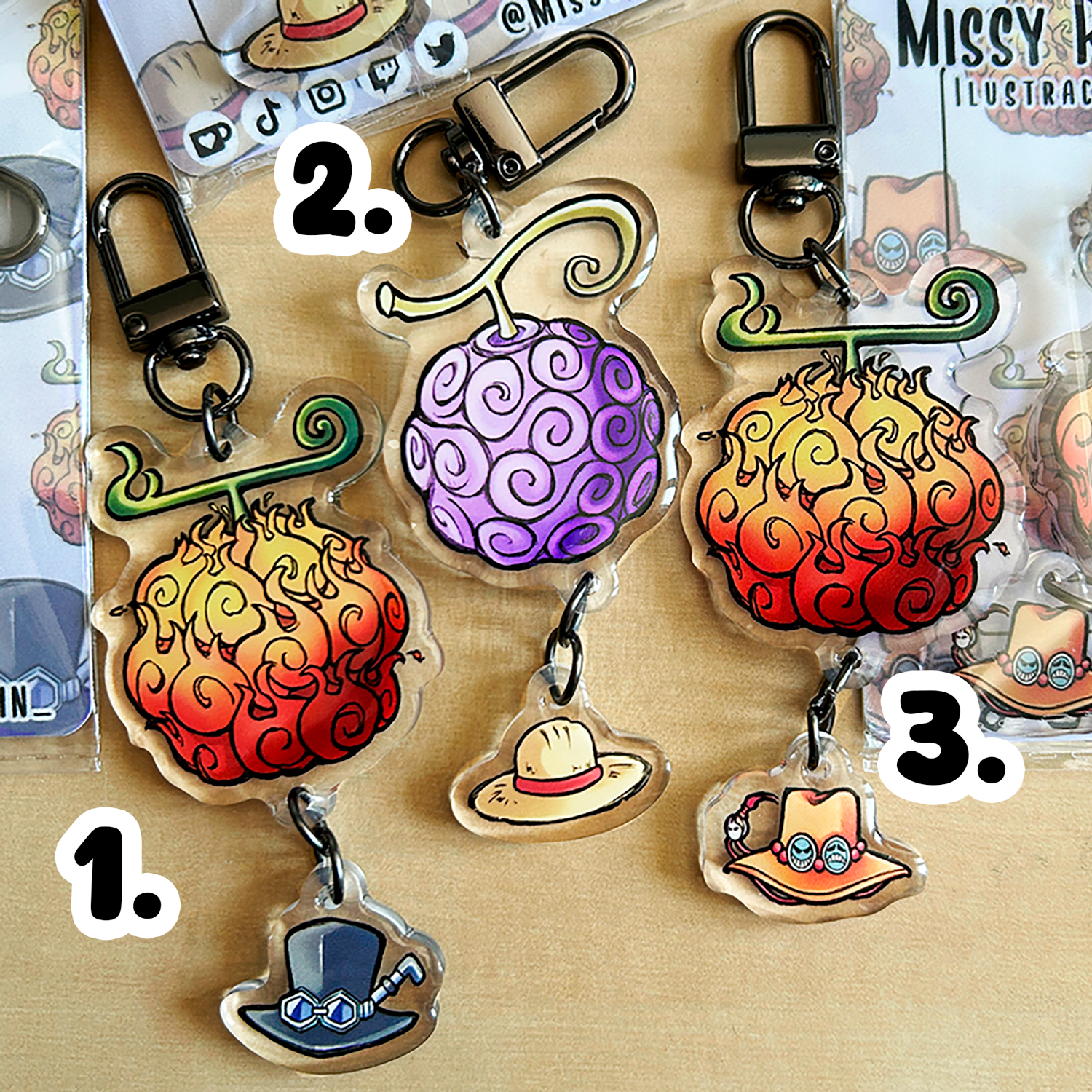 𝗔𝗸𝘂𝗺𝗮 𝗡𝗼 𝗠𝗶 Doble Keychain