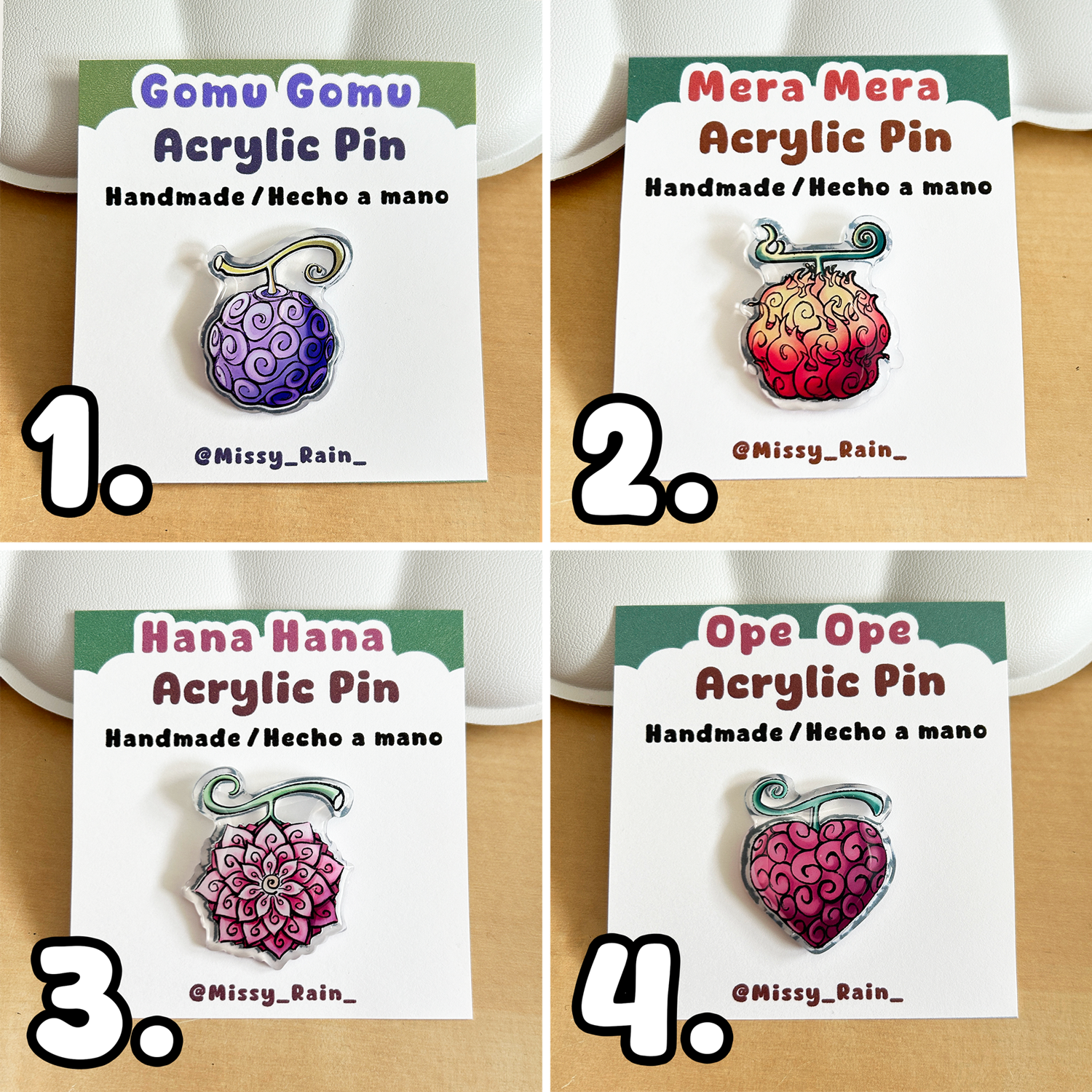 𝗢𝗻𝗲 𝗣𝗶𝗲𝗰𝗲 Acrylic Pin 