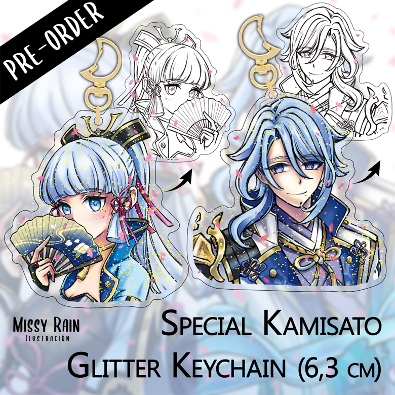 ✦ 𝗞𝗮𝗺𝗶𝘀𝗮𝘁𝗼 𝗚𝗹𝗶𝘁𝘁𝗲𝗿 ✦ Keychain 
