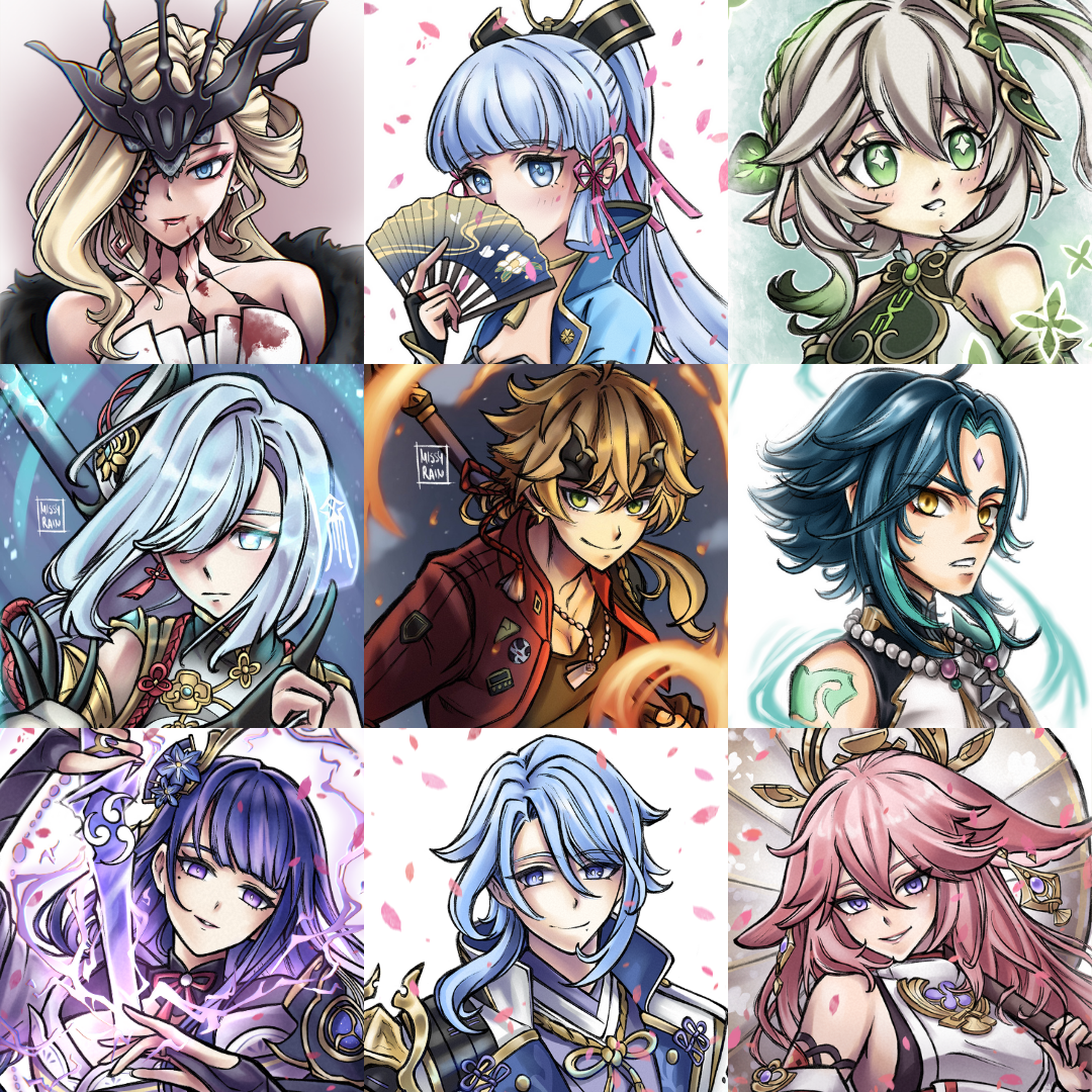 Genshin Impact Prints (𝘕𝘰𝘳𝘮𝘢𝘭𝘦𝘴 𝘺 ✦ 𝘋𝘪𝘢𝘮𝘢𝘯𝘵𝘦 ✦)