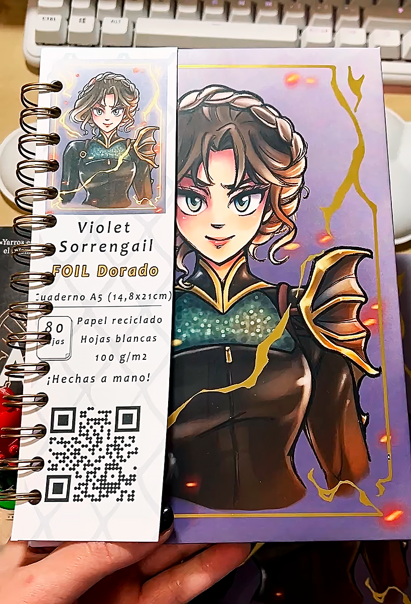 ✦ 𝗩𝗶𝗼𝗹𝗲𝘁 𝗦𝗼𝗿𝗿𝗲𝗻𝗴𝗮𝗶𝗹 𝗙𝗼𝗶𝗹 ✦ Libreta A5 