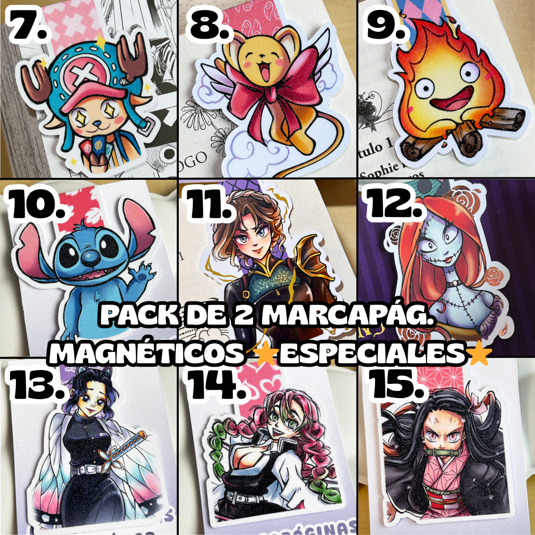 𝗣𝗔𝗖𝗞 𝗱𝗲 𝟮 marcapáginas magnéticos