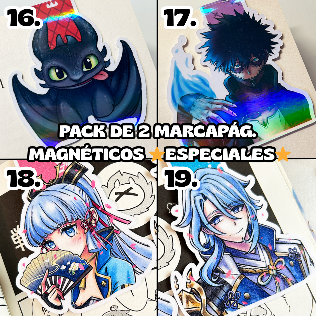 𝗣𝗔𝗖𝗞 𝗱𝗲 𝟮 marcapáginas magnéticos