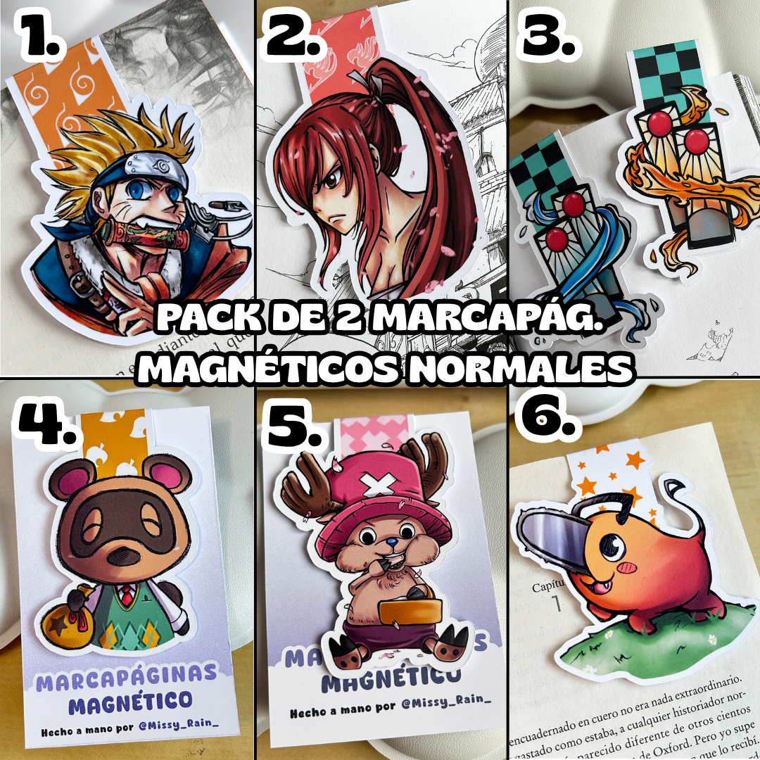 𝗣𝗔𝗖𝗞 𝗱𝗲 𝟮 marcapáginas magnéticos