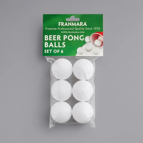 Beer Pong Balls Red/White - 6ct