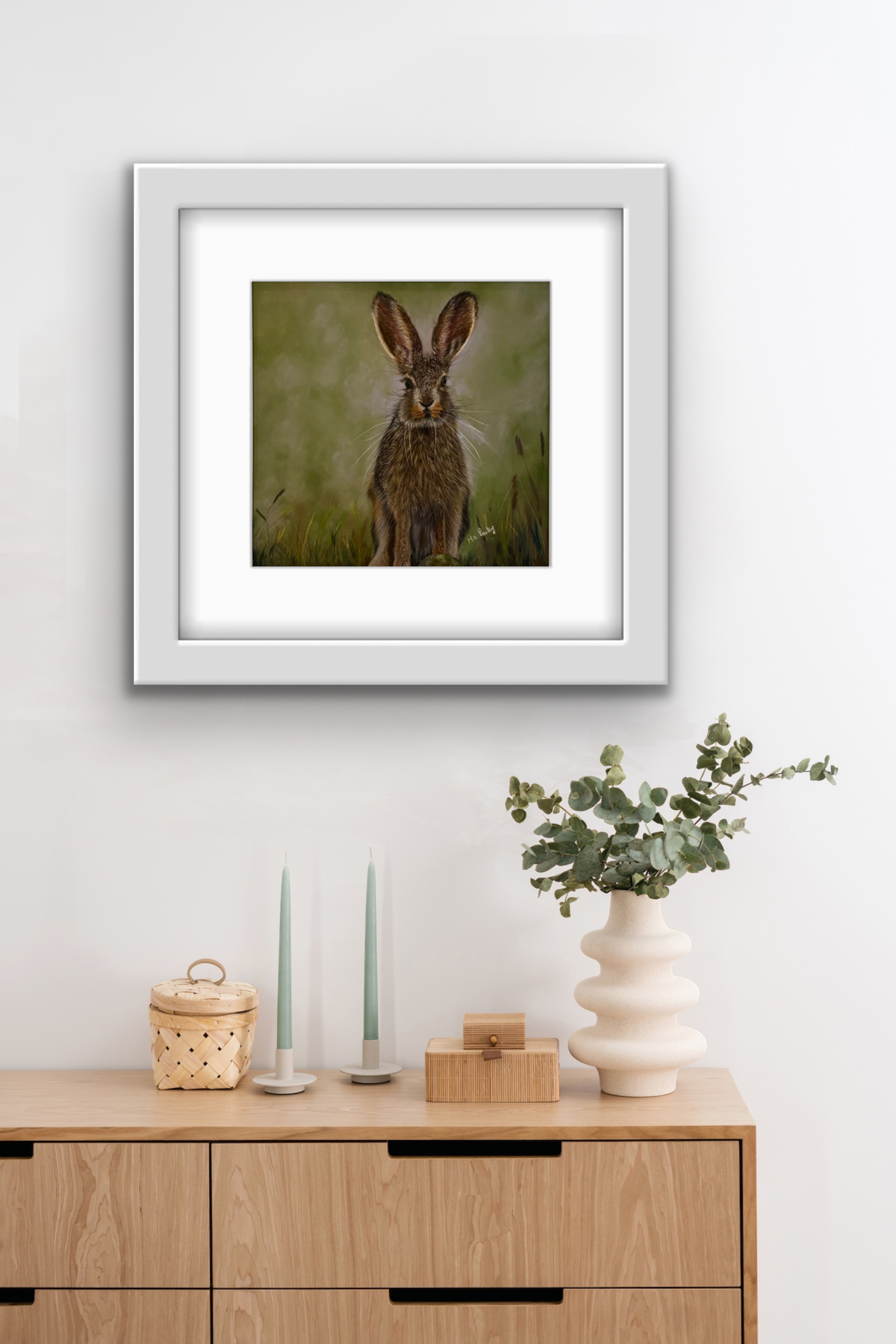 Hare At Dawn 8 x 8 Inch Hand Signed Limited Edition Print