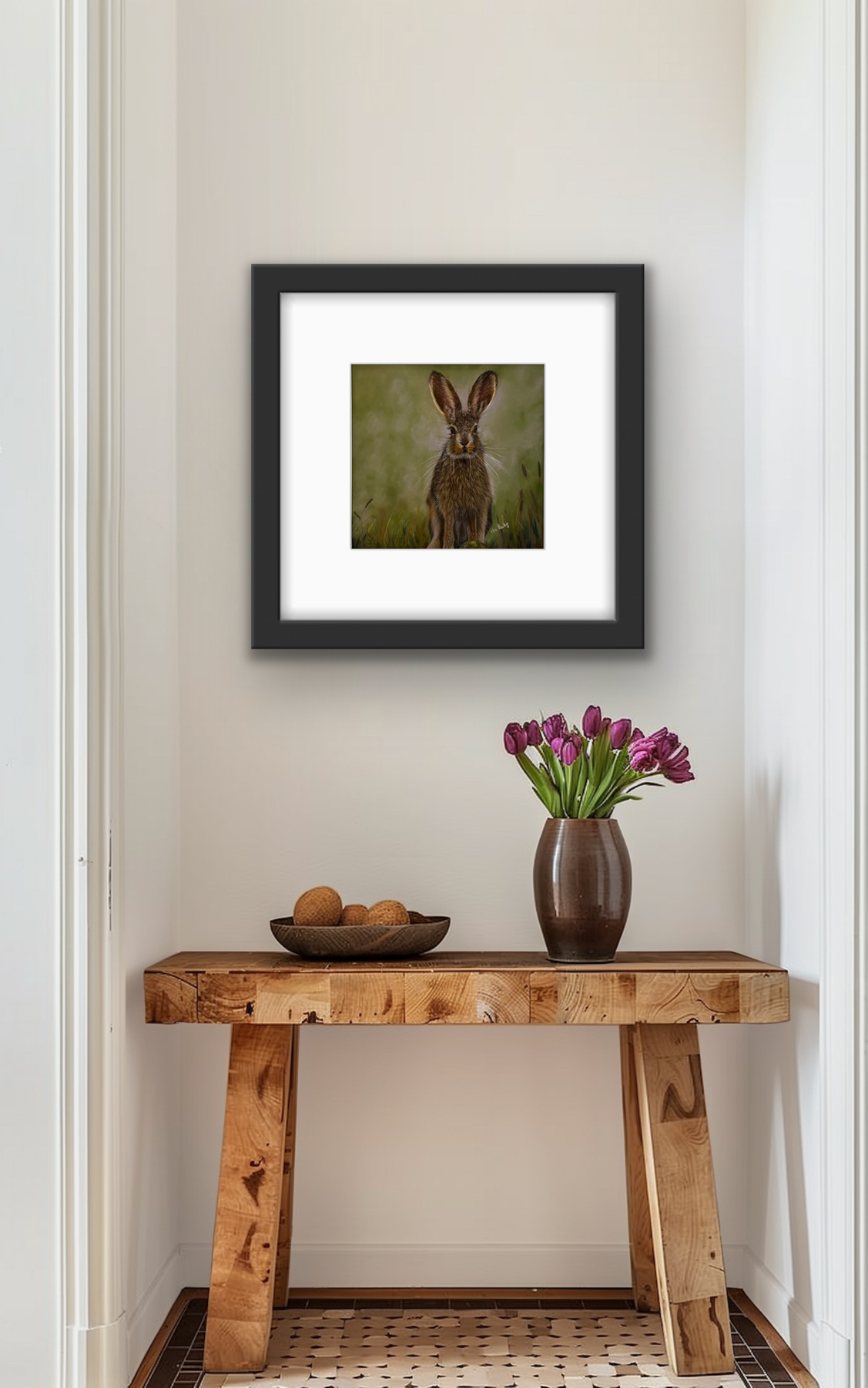 Hare At Dawn 8 x 8 Inch Hand Signed Limited Edition Print