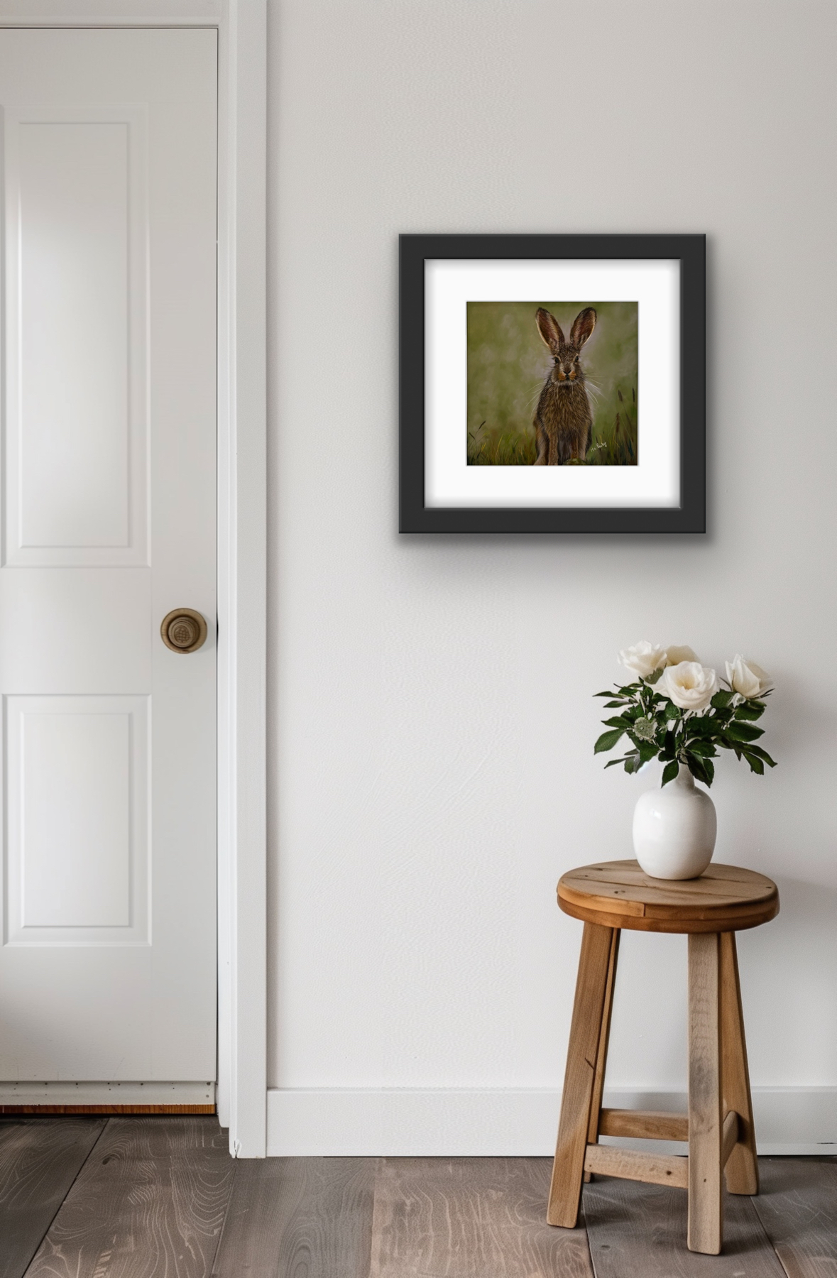 Hare At Dawn 8 x 8 Inch Hand Signed Limited Edition Print