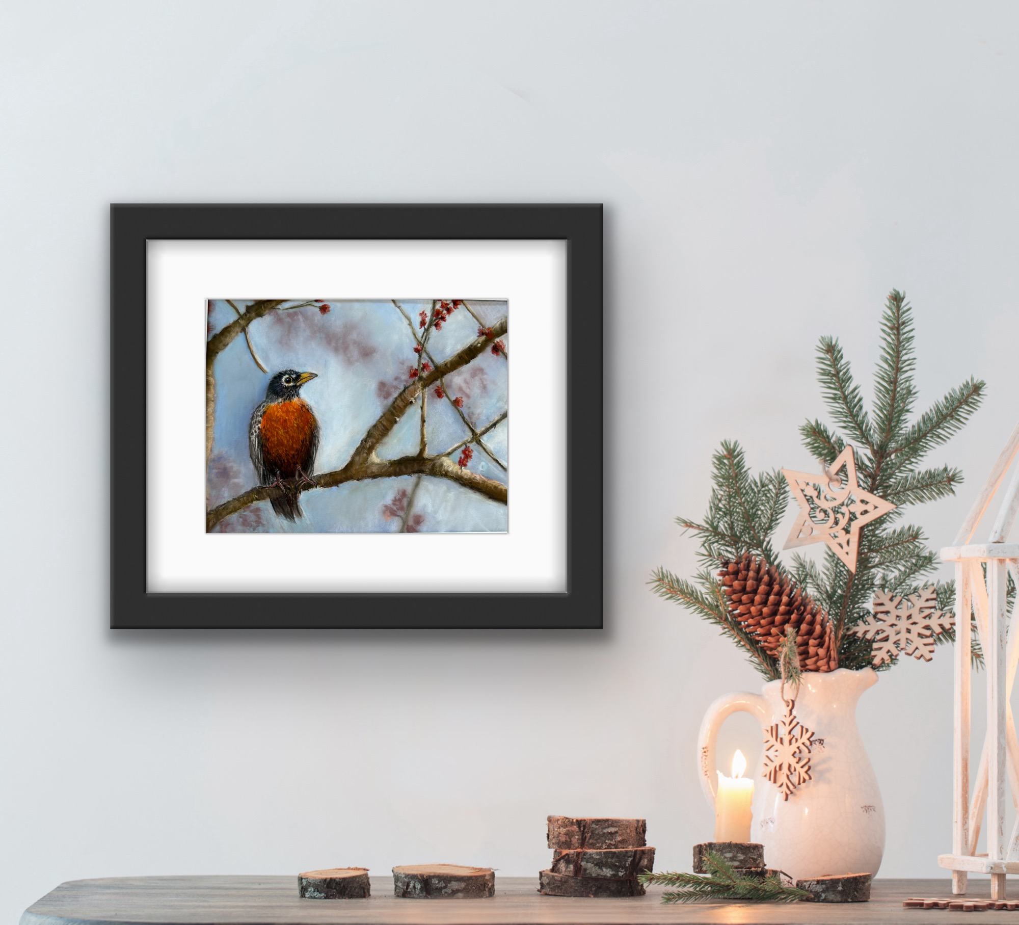 Robin At Dawn 10 x 8 Hand Signed Limited Edition Print