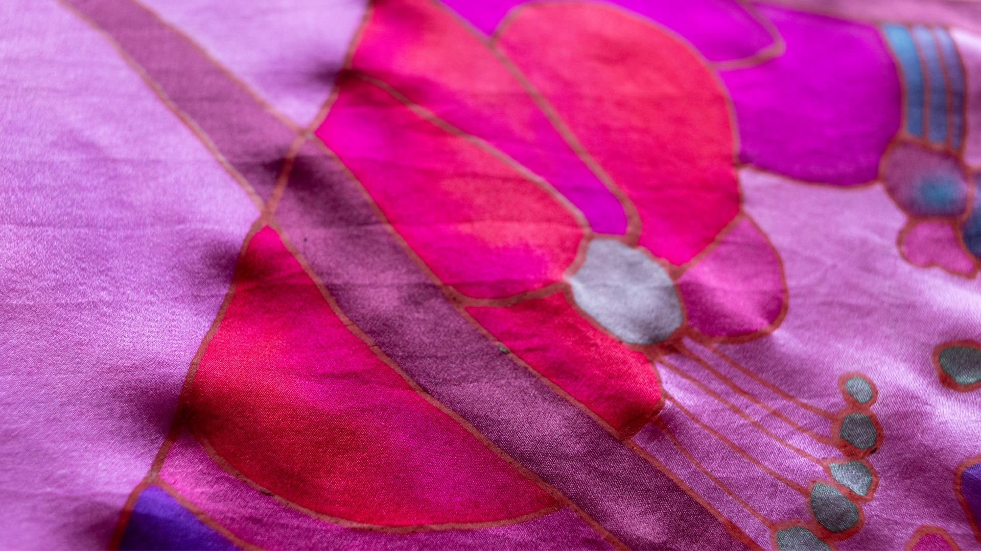 Abstract Silk Scarf