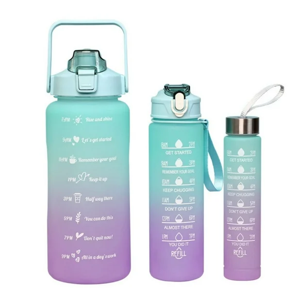 Kit 3 Botellas Motivacionales _varios colores