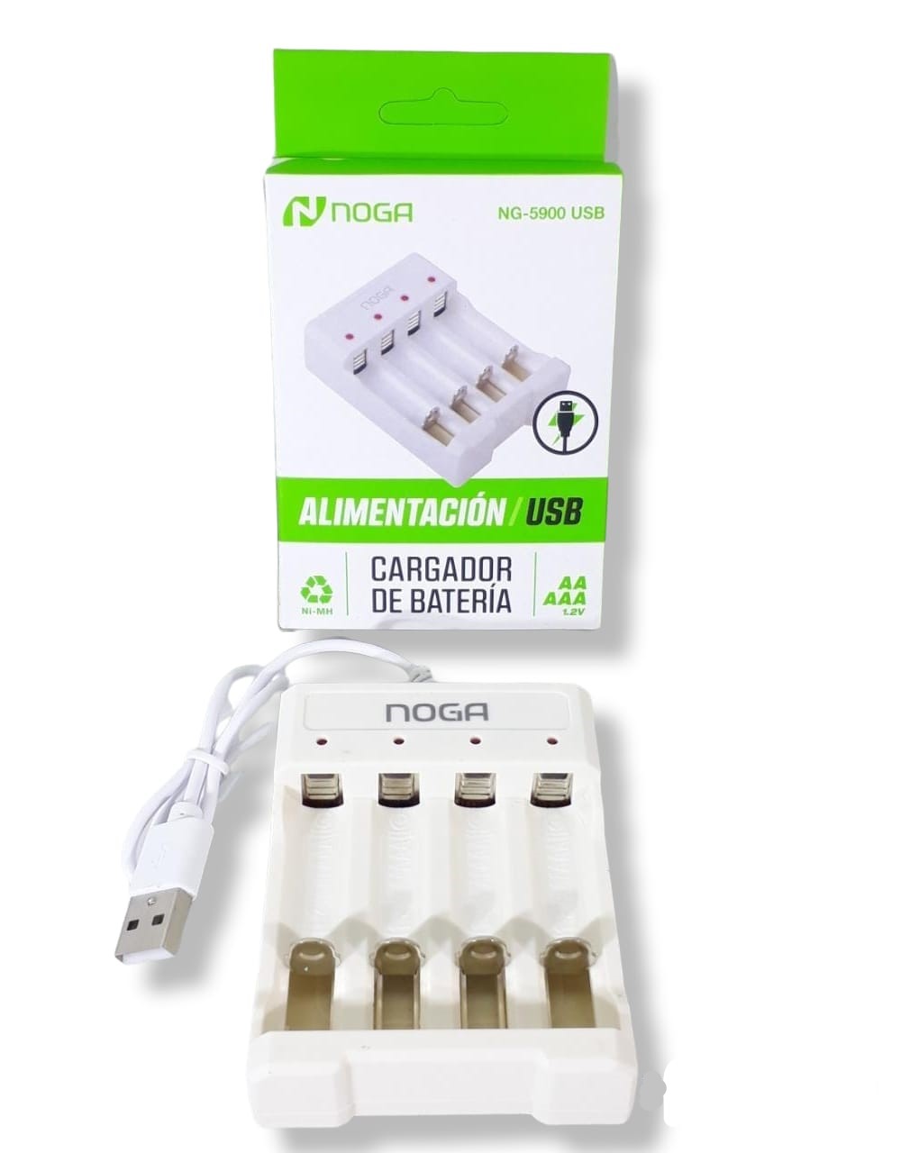 CARGADOR DE BATERIA NOGA X4 AA  AAA