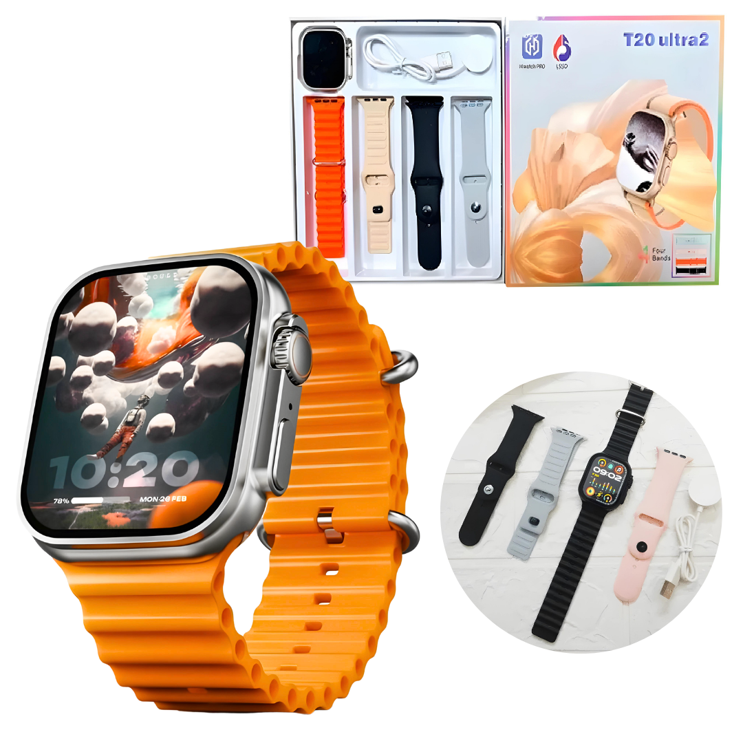 RELOJ T20 SMARTWATCH CON 4 MALLAS