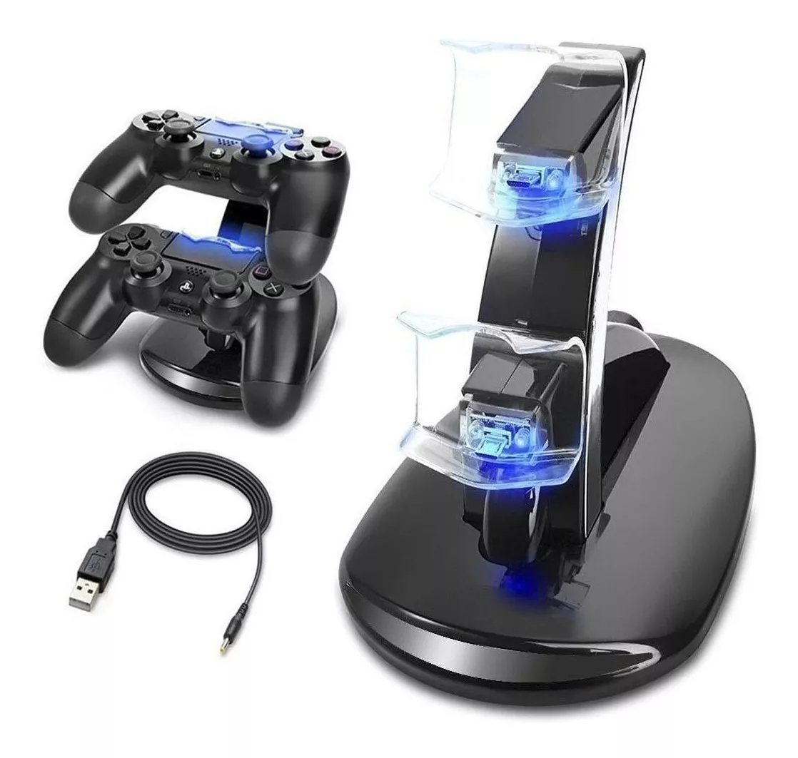 Base Soporte Cargador Doble 2 Joysticks Ps4 Play Station 