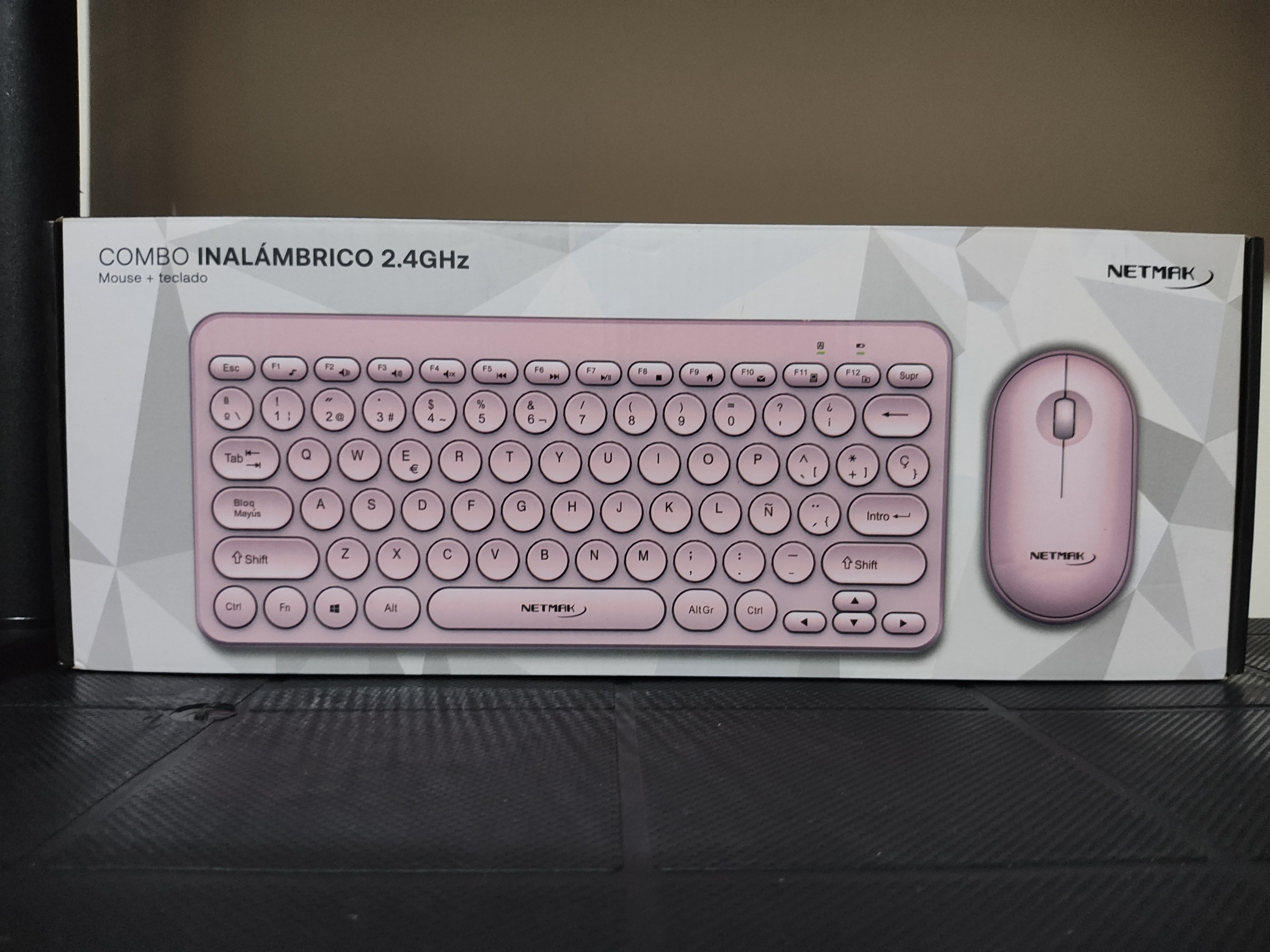 Teclado Y Mouse Inalambrico Oficina 2.4ghz A Batería Netmak
