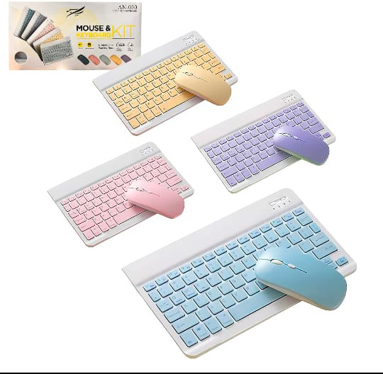 KIT MINI TECLADO CON MOUSE INALAMBRICO