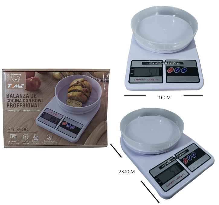BALANZA DE COCINA 10KG CON BOWL