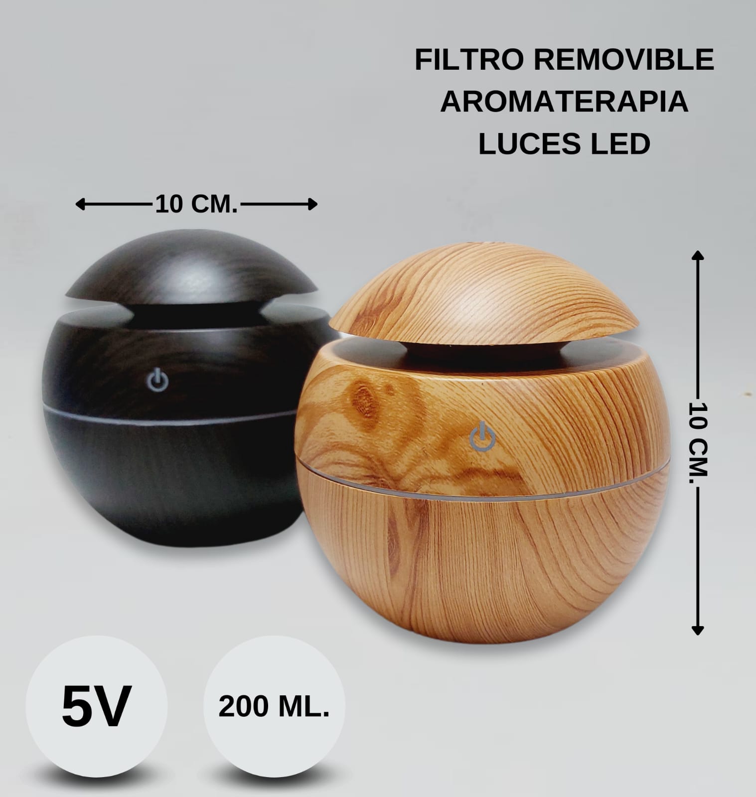HUMIDIFICADOR CON LUZ REDONDO (RF-130)