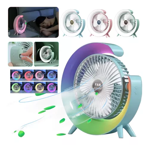VENTILADOR PORTATIL AIRE FRIO RGB USB