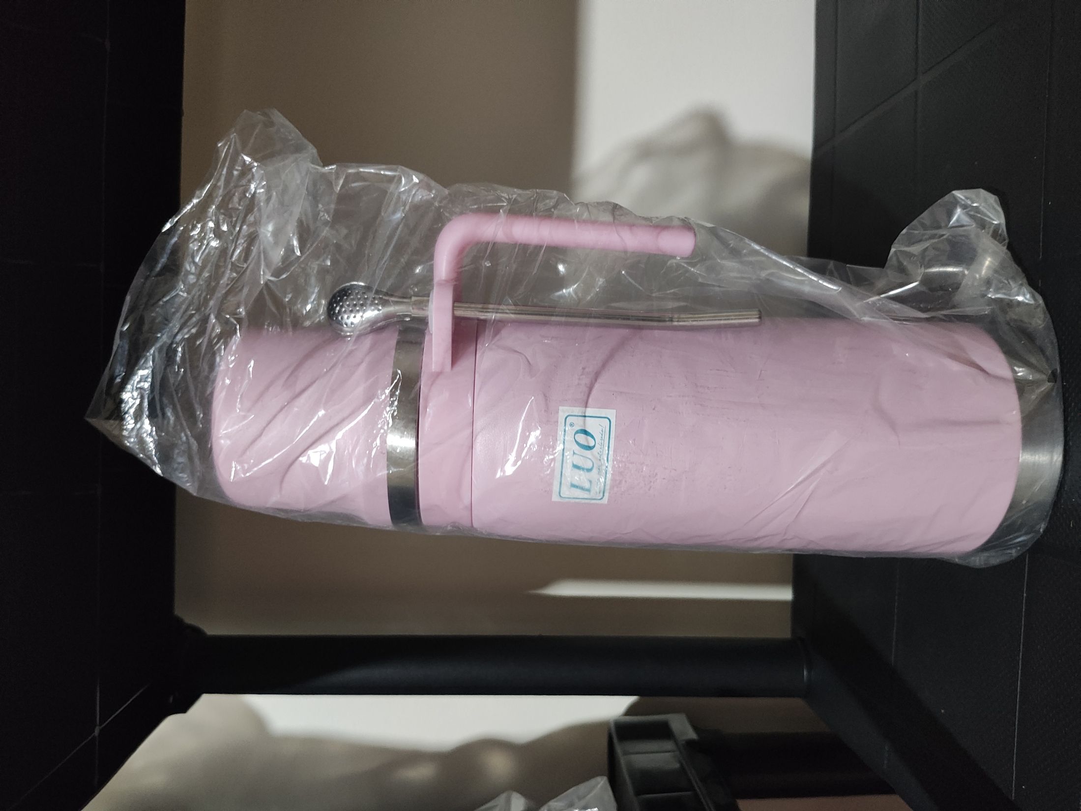 Termo de 1L Media Manija Con Bombilla