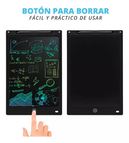 Pizarra Mágica Multicolor Lcd 12 Pulgadas Dibujo Escritura Color Negro