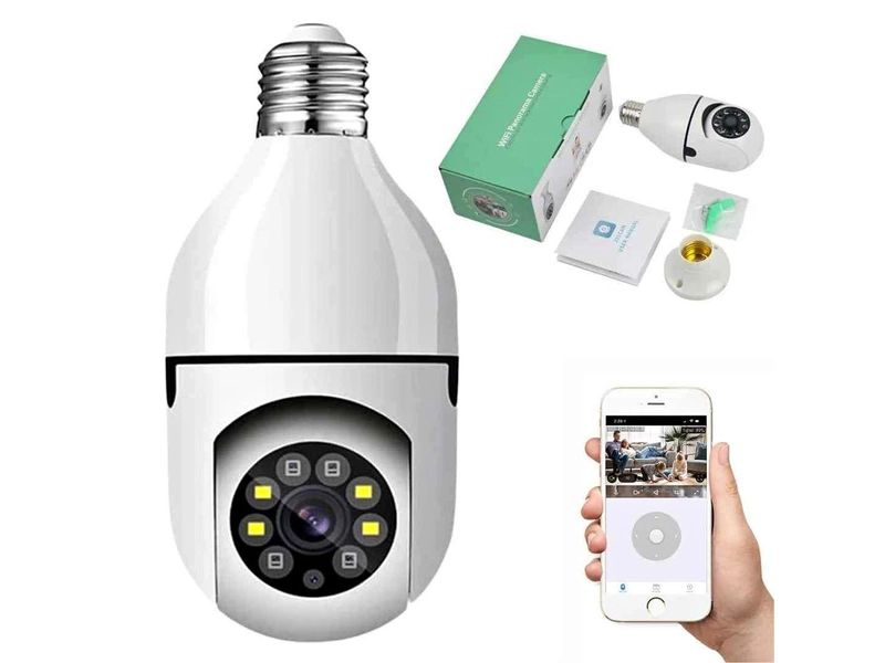 FOCO LAMPARA ESPIA WIFI PANORAMICA
