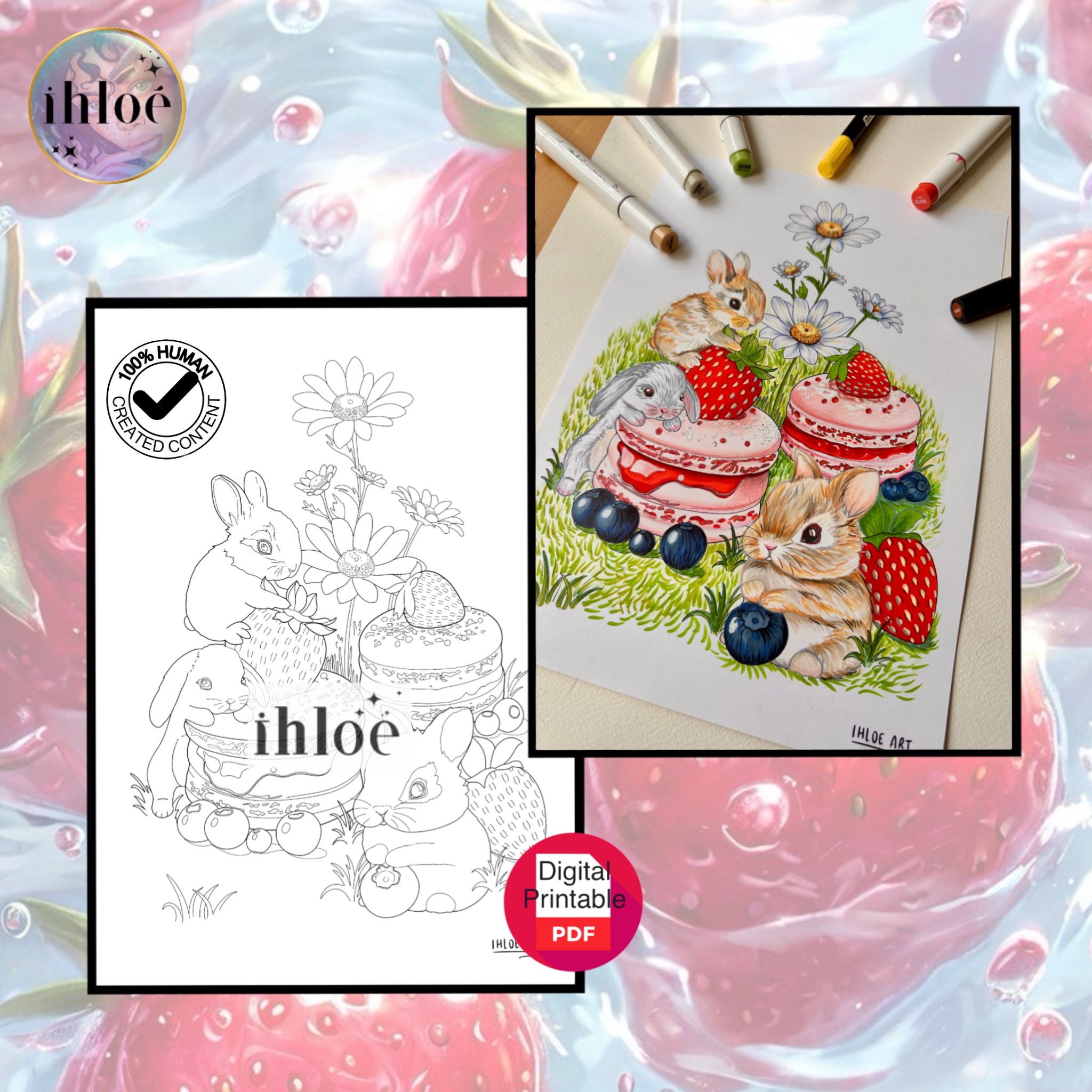 Lapin Macaron-fraise