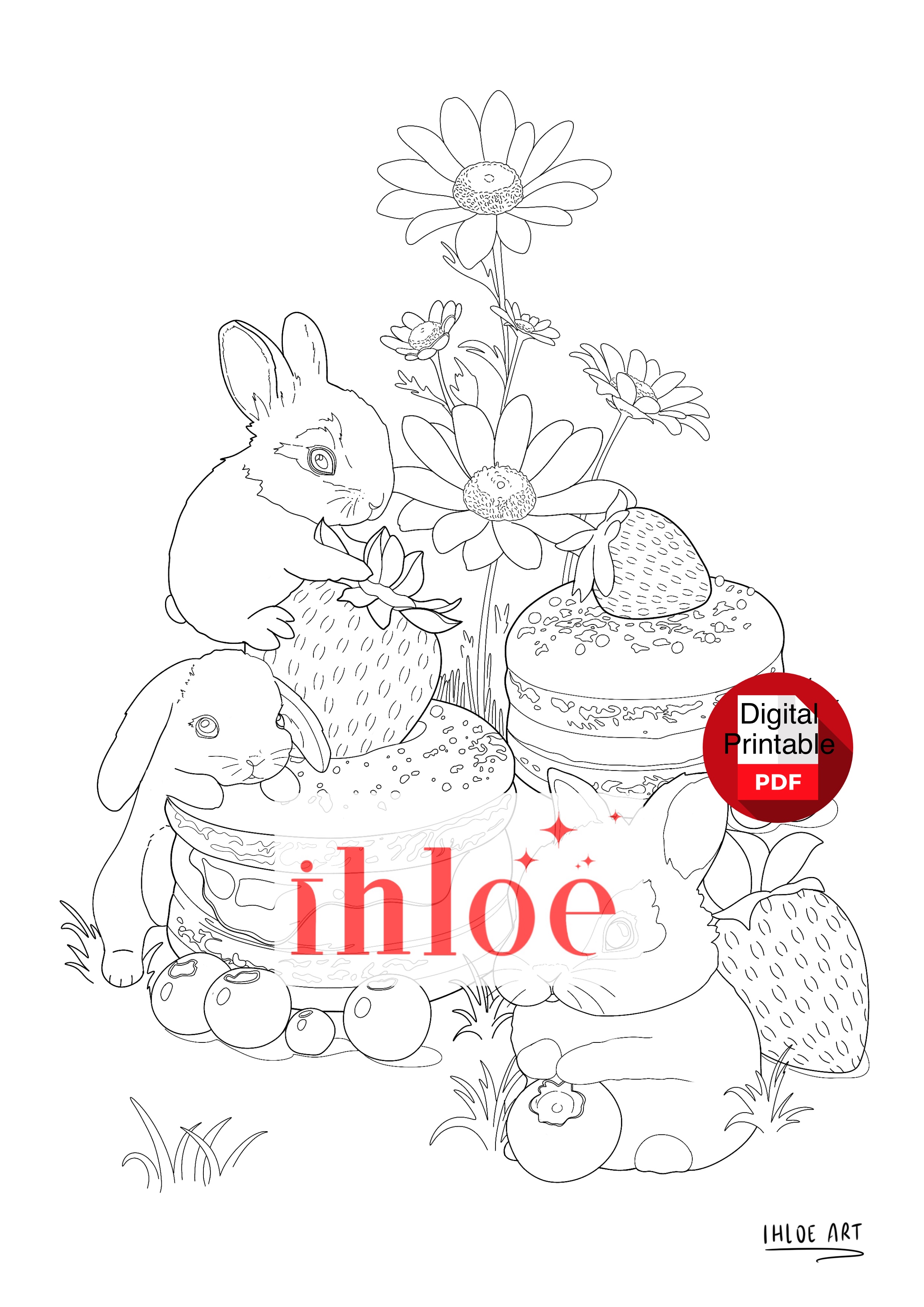 Lapin Macaron-fraise