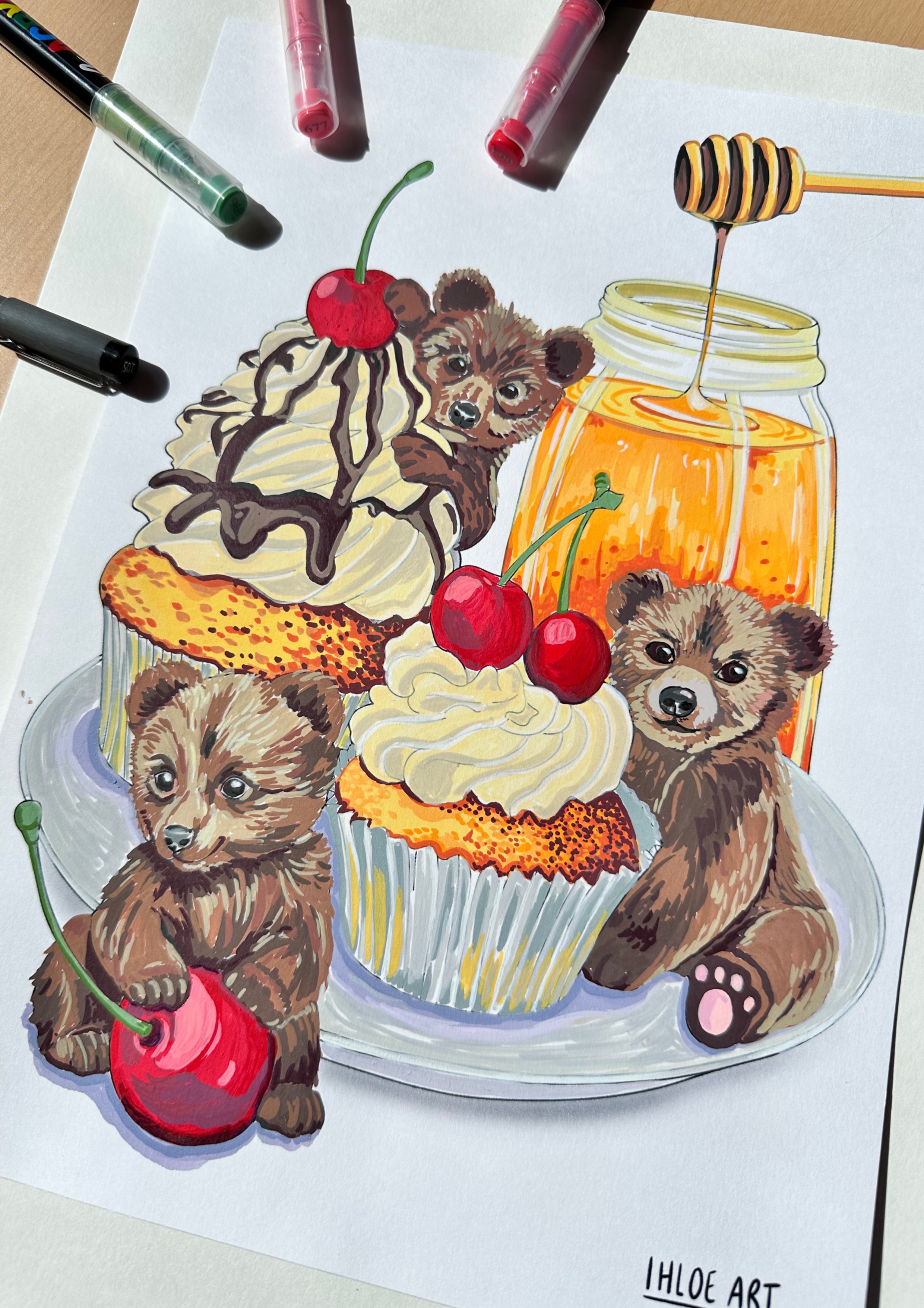 Ours Muffins Cerises