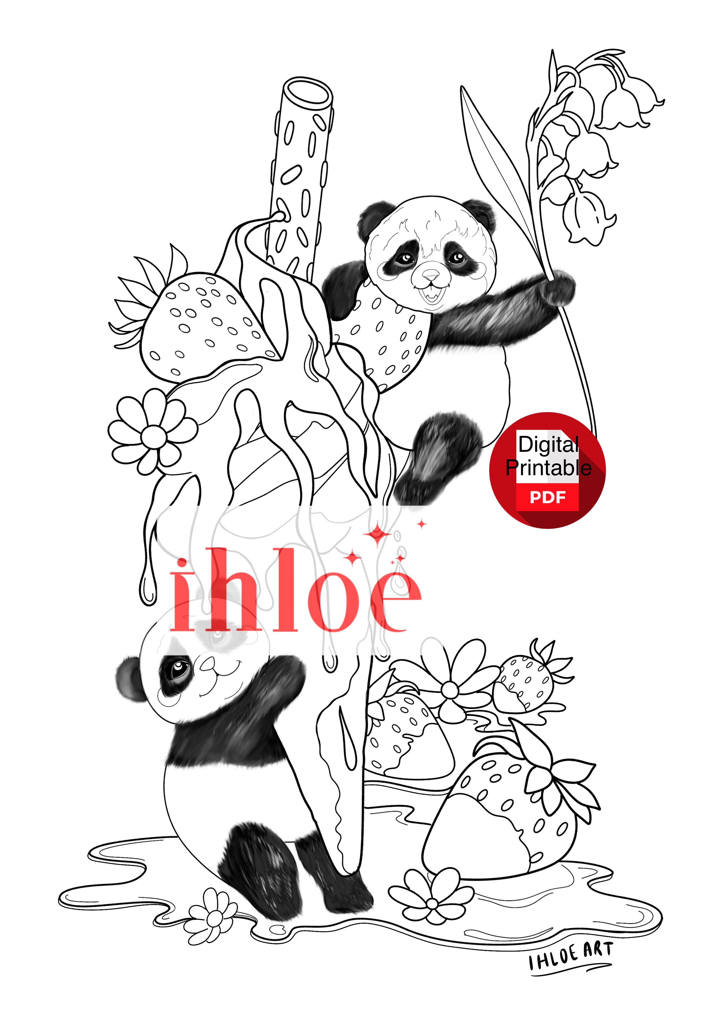 Panda Glace à l'Italienne fraise