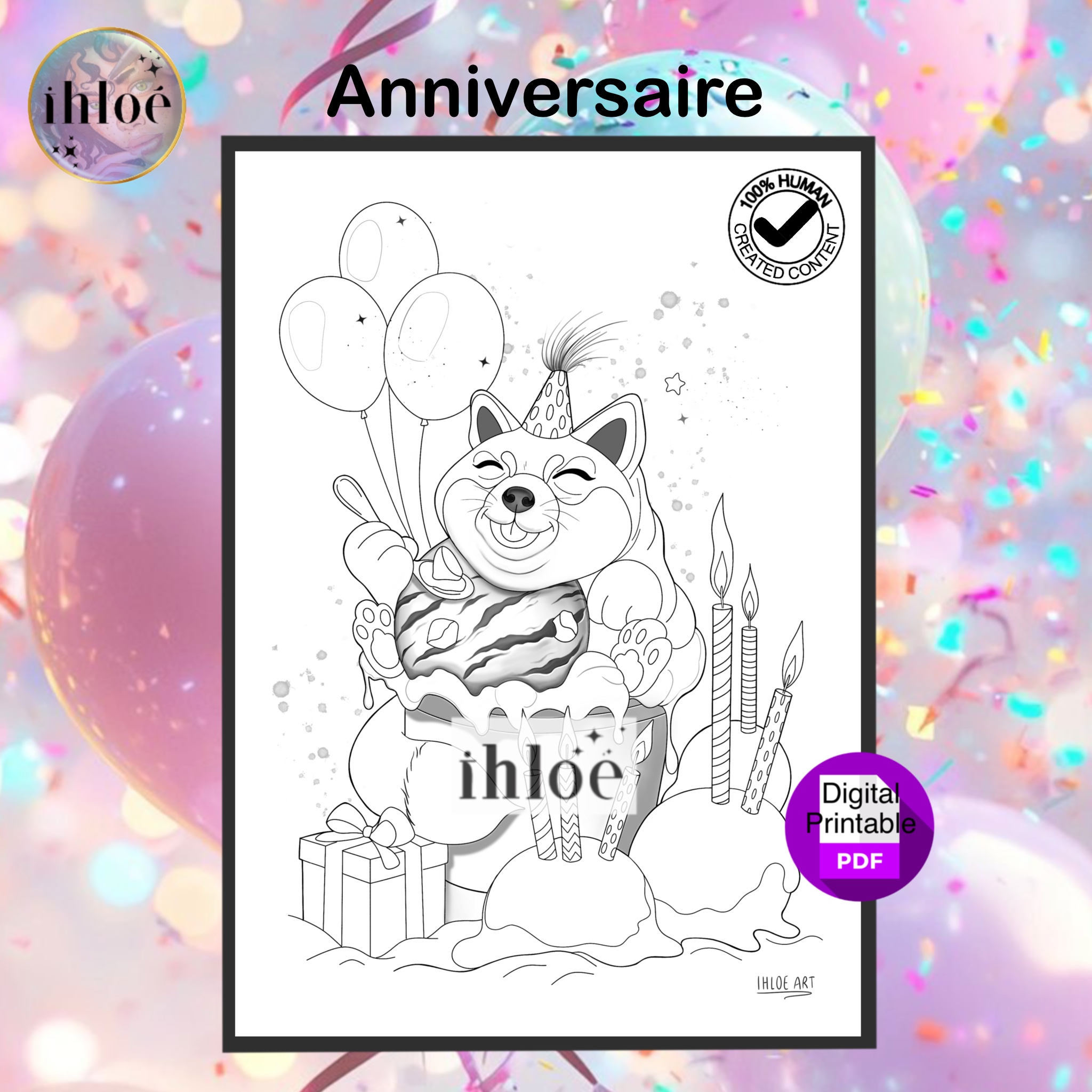 Shiba Inu Glace Anniversaire