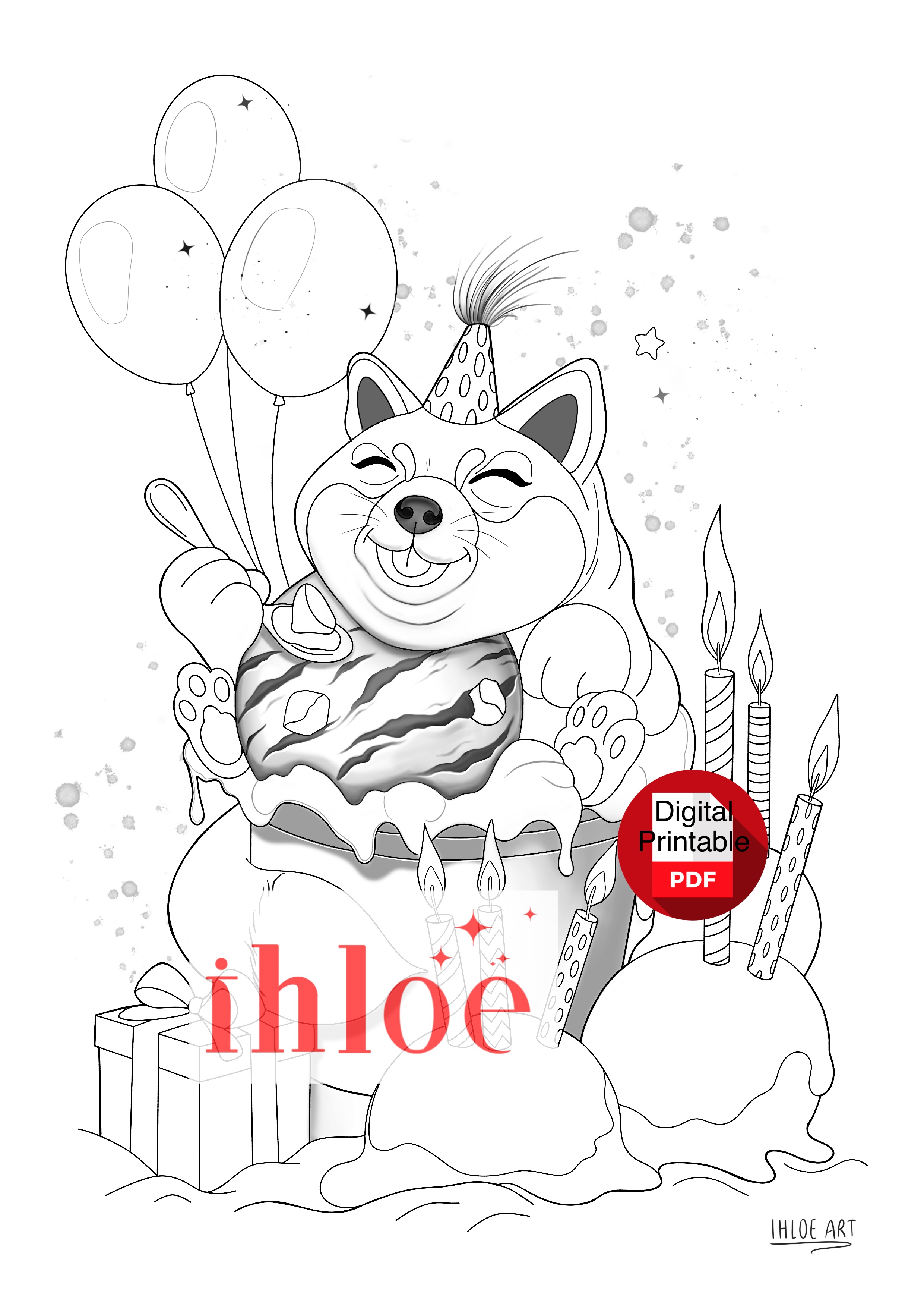 Shiba Inu Glace Anniversaire