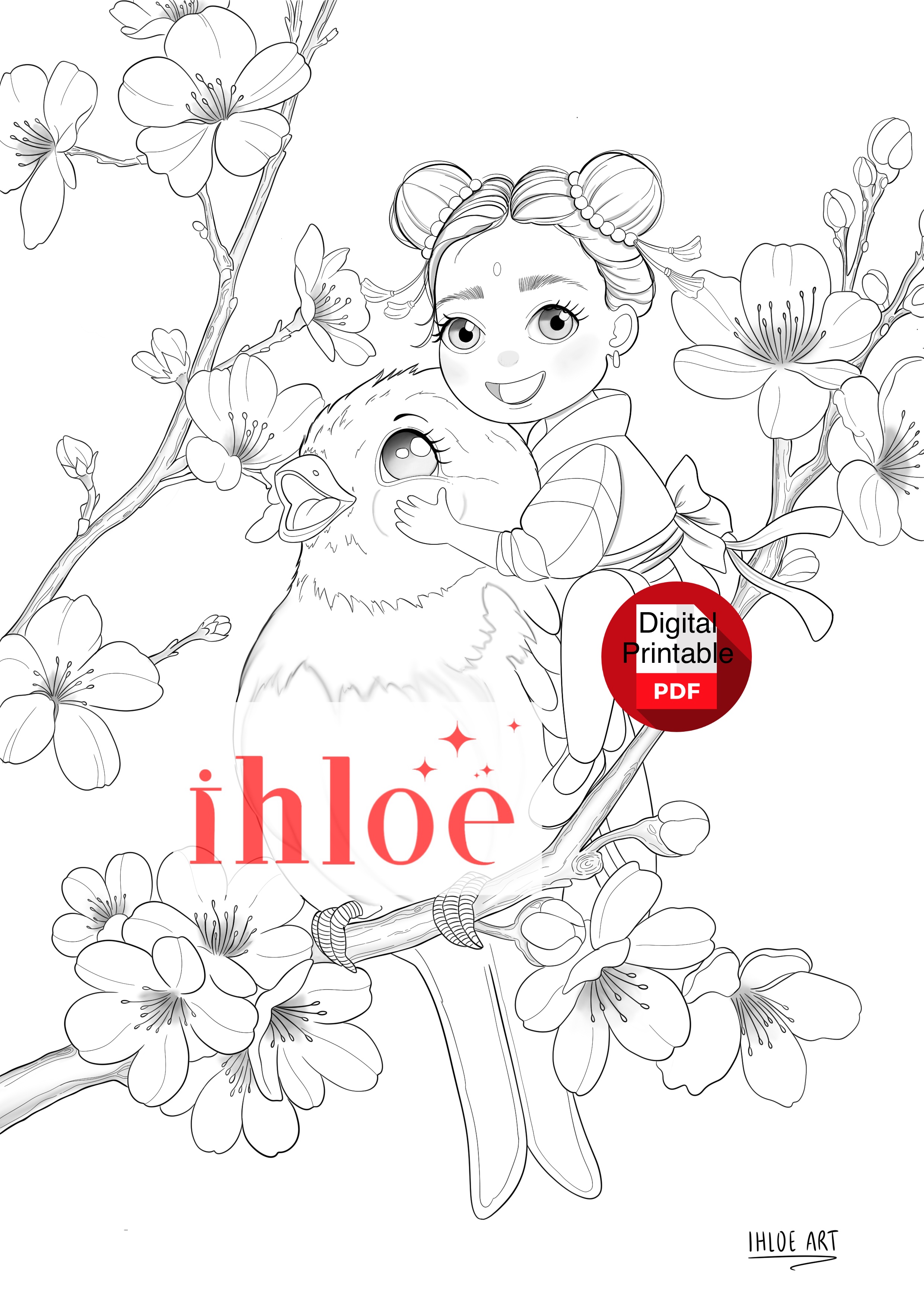 Sakura et Saki l'oiseau